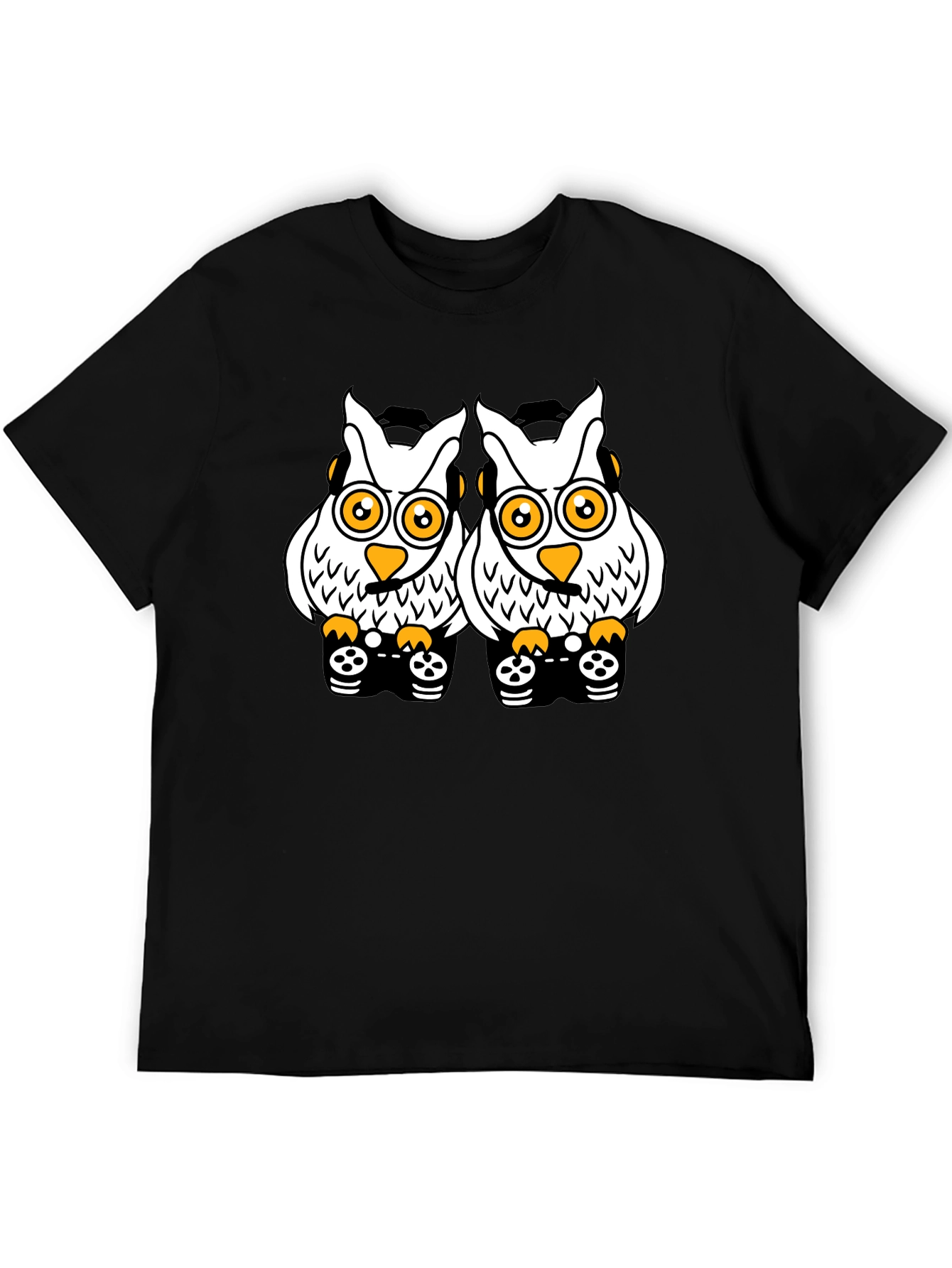 Owl Gamer T-Shirt - Black Cotton Tee