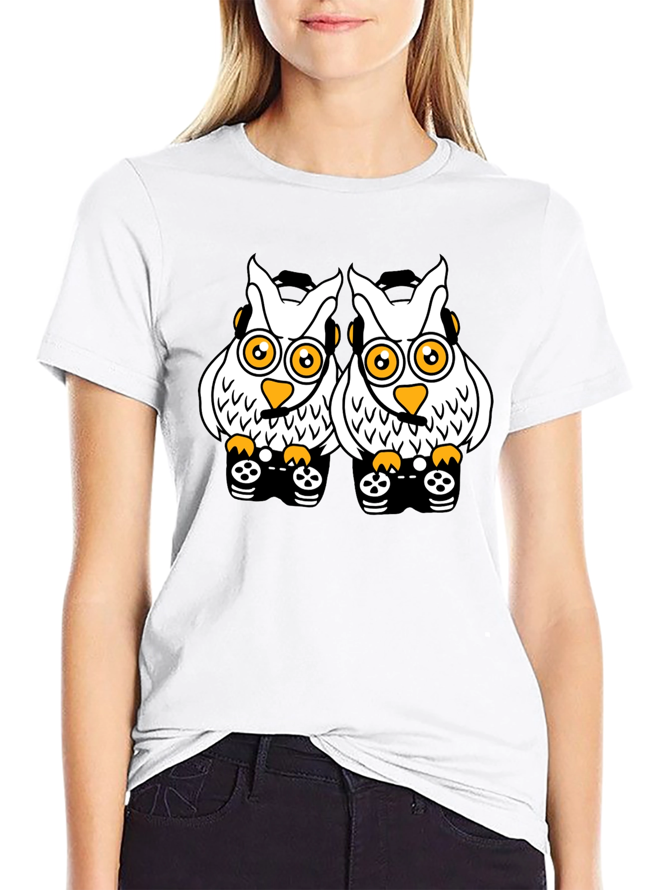 Owl Gamer T-Shirt - Black Cotton Tee