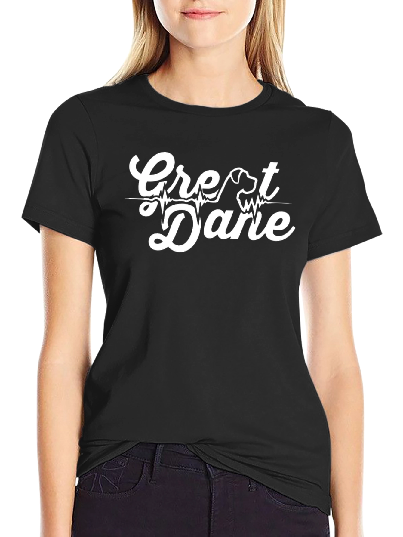 Great Dane Heartbeat Graphic T-Shirt