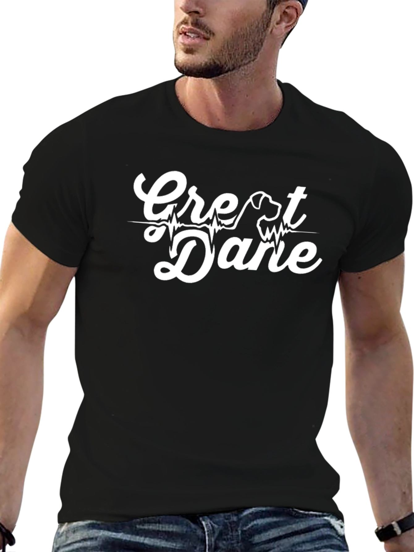 Great Dane Heartbeat Graphic T-Shirt