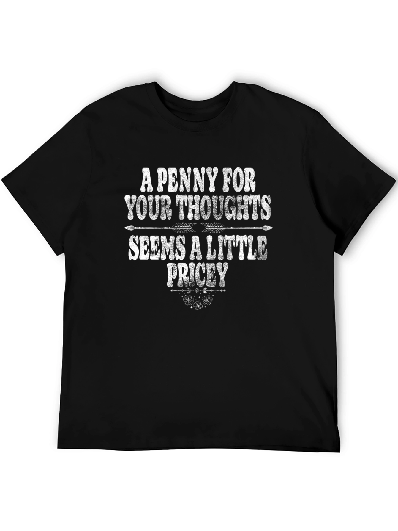 Penny For Your Thoughts Graphic Tee - Black