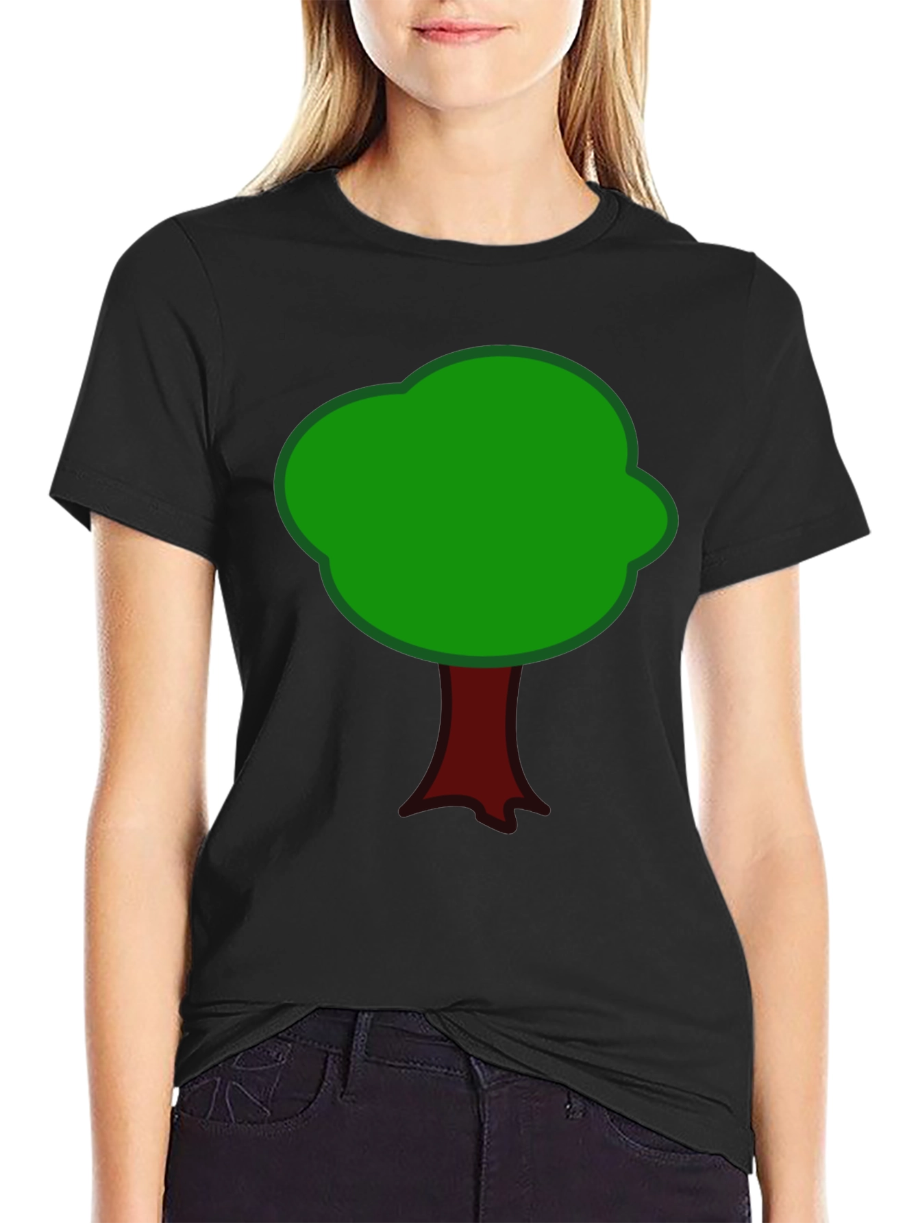 Cartoon Tree Graphic T-Shirt