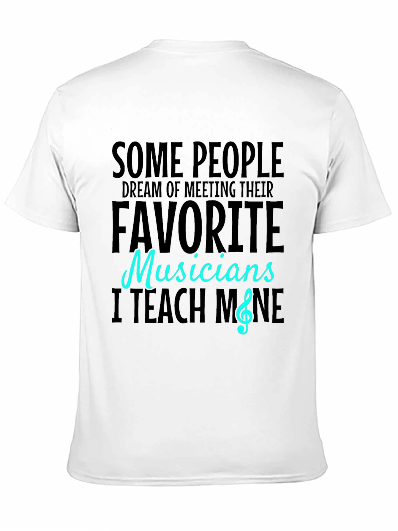 Musician Teacher Graphic Tee - Black Cotton T-Shirt