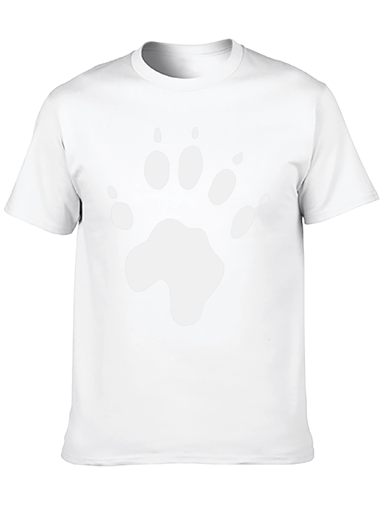 Bear Paw Print Graphic T-Shirt - Black