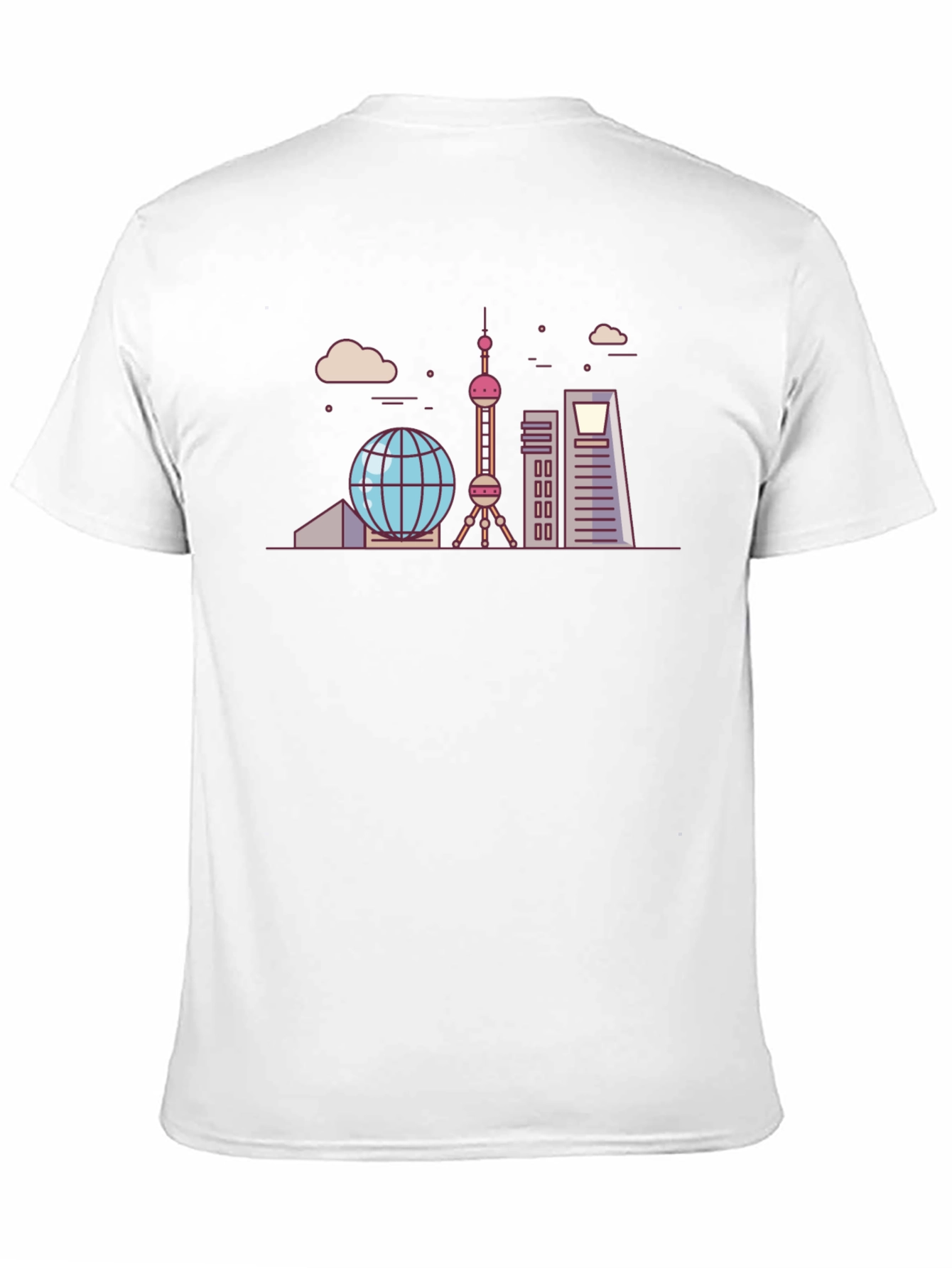 Shanghai Skyline Graphic Tee - Cityscape T-Shirt