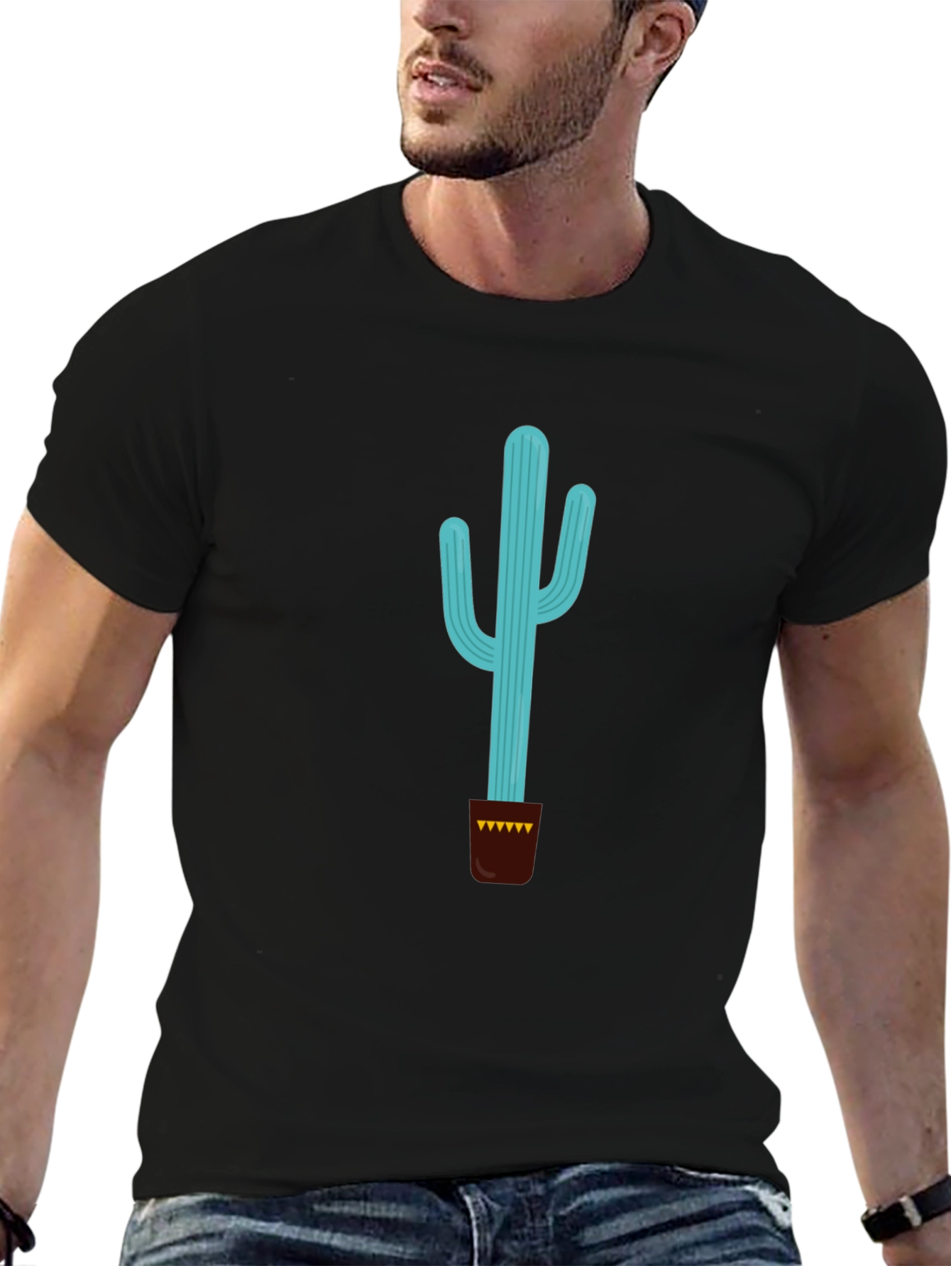 Cactus Graphic T-Shirt - Stylish Desert Plant Tee