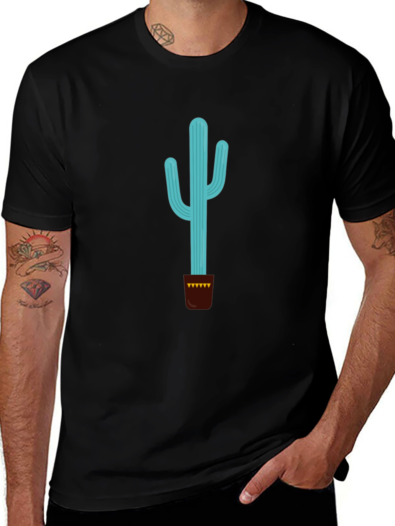 Cactus Graphic T-Shirt - Stylish Desert Plant Tee