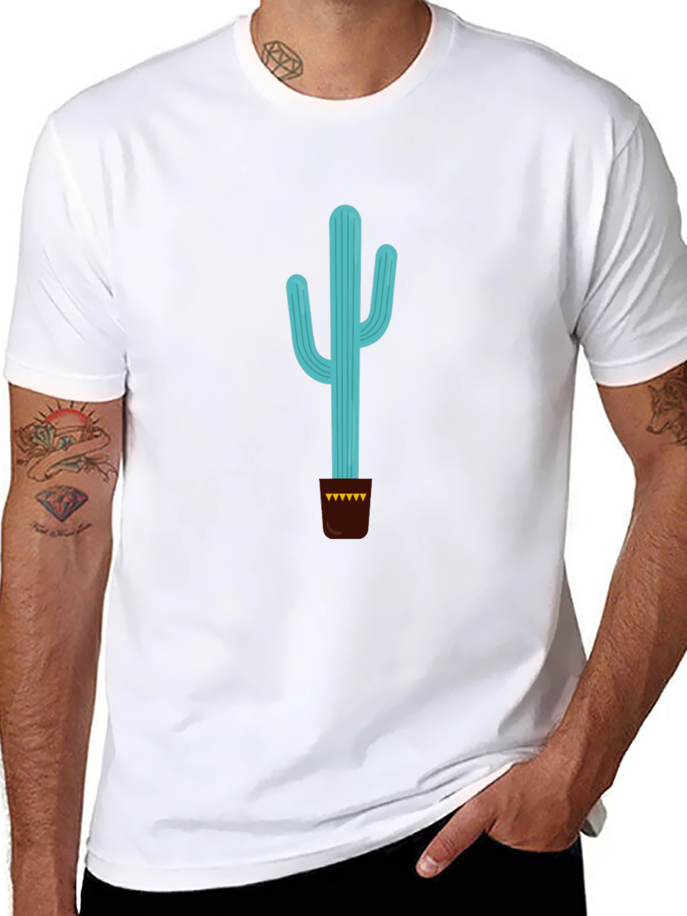 Cactus Graphic T-Shirt - Stylish Desert Plant Tee
