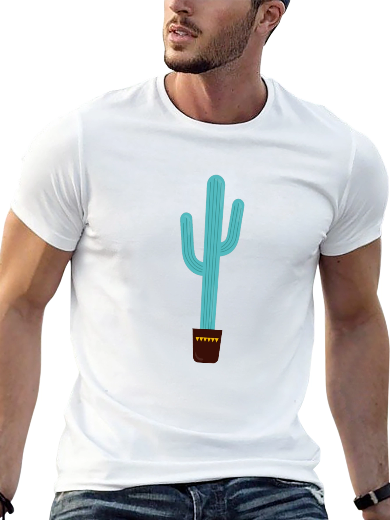 Cactus Graphic T-Shirt - Stylish Desert Plant Tee