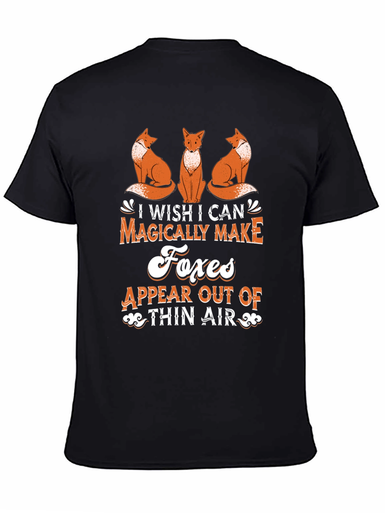 Magical Foxes T-Shirt - Black Tee
