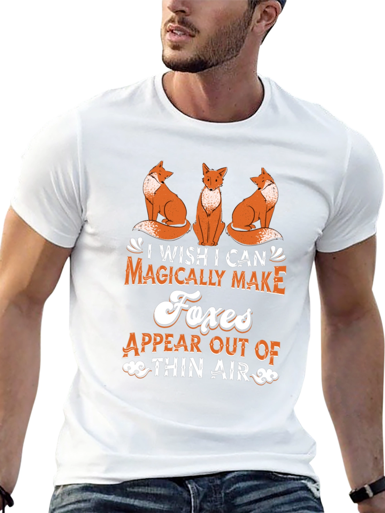 Magical Foxes T-Shirt - Black Tee