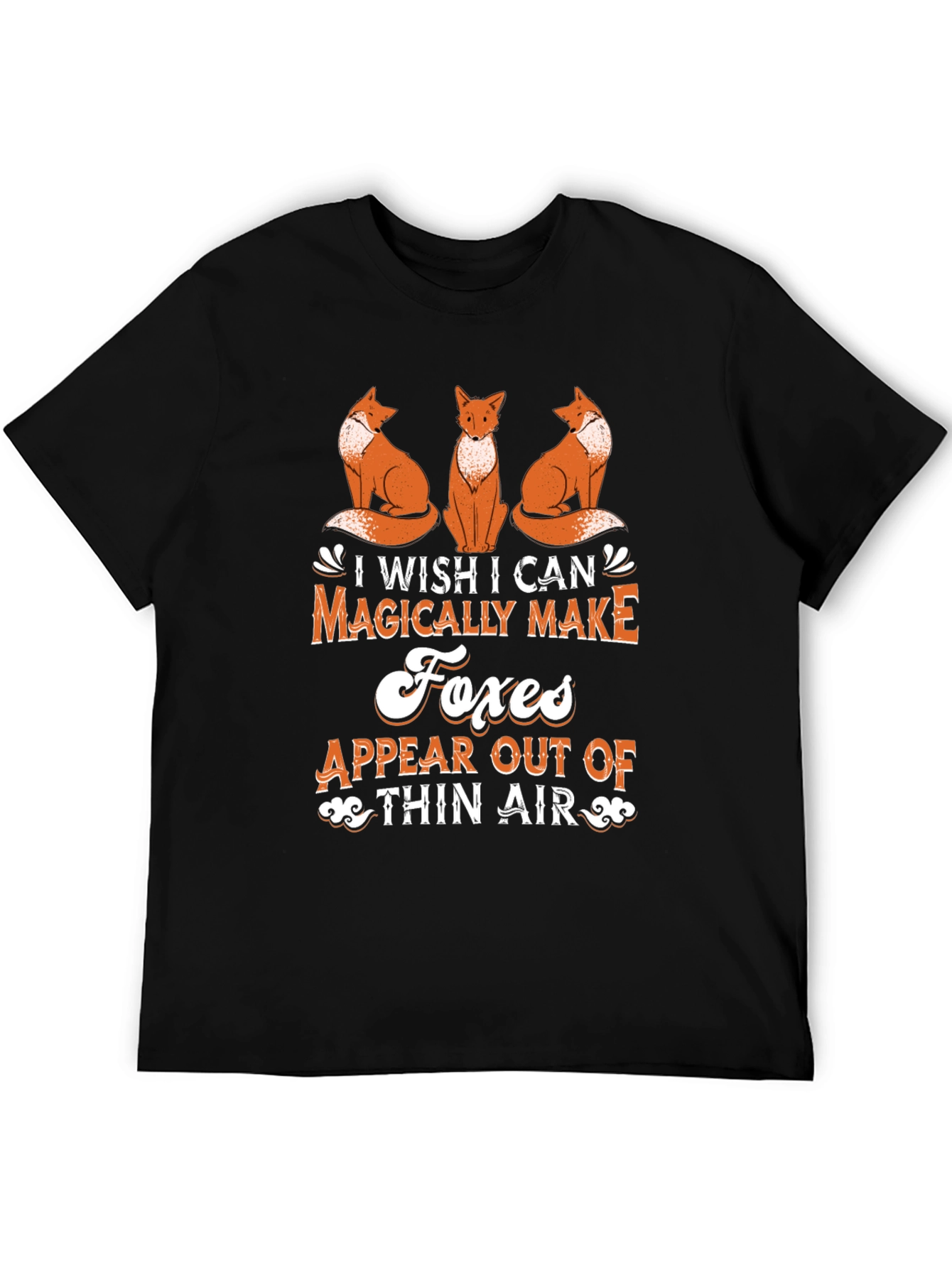 Magical Foxes T-Shirt - Black Tee