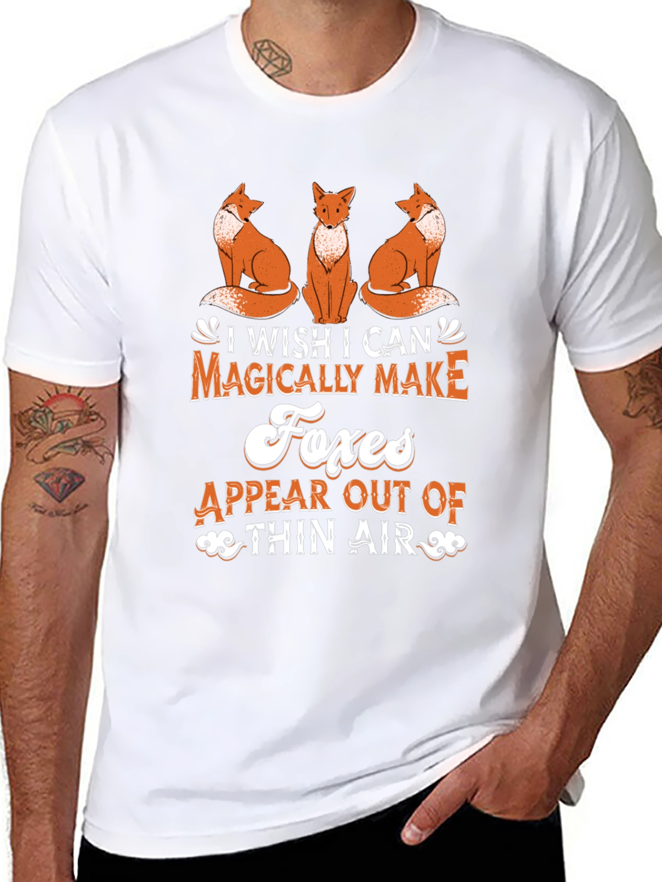 Magical Foxes T-Shirt - Black Tee
