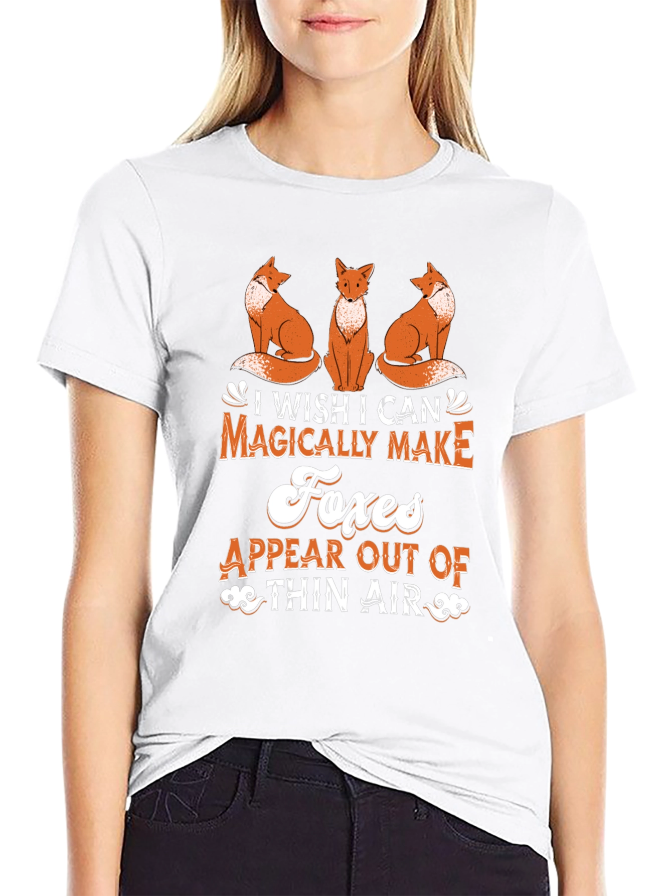 Magical Foxes T-Shirt - Black Tee