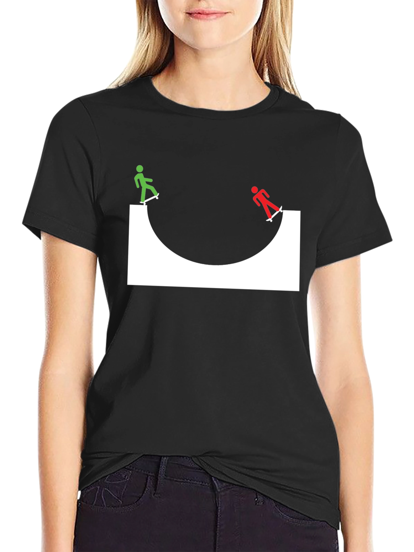 Skate Ramp Graphic Tee - Black Cotton T-Shirt