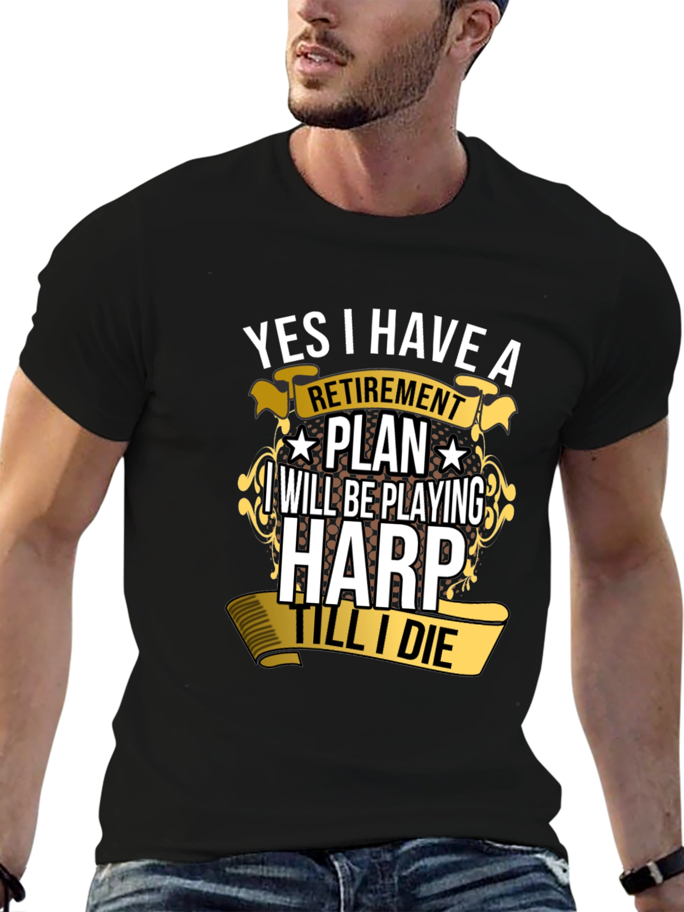 Retirement Plan Harp Player T-Shirt