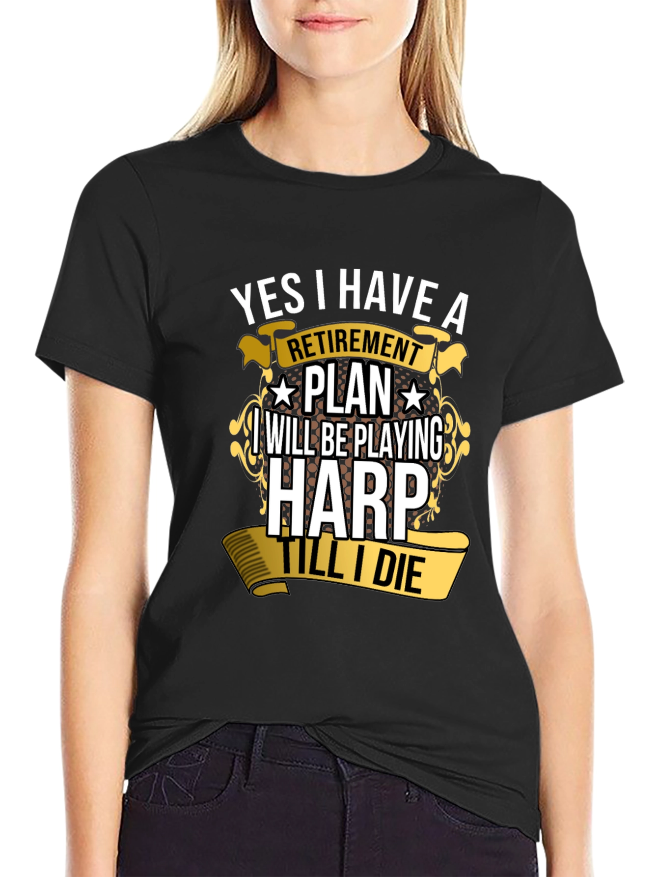 Retirement Plan Harp Player T-Shirt