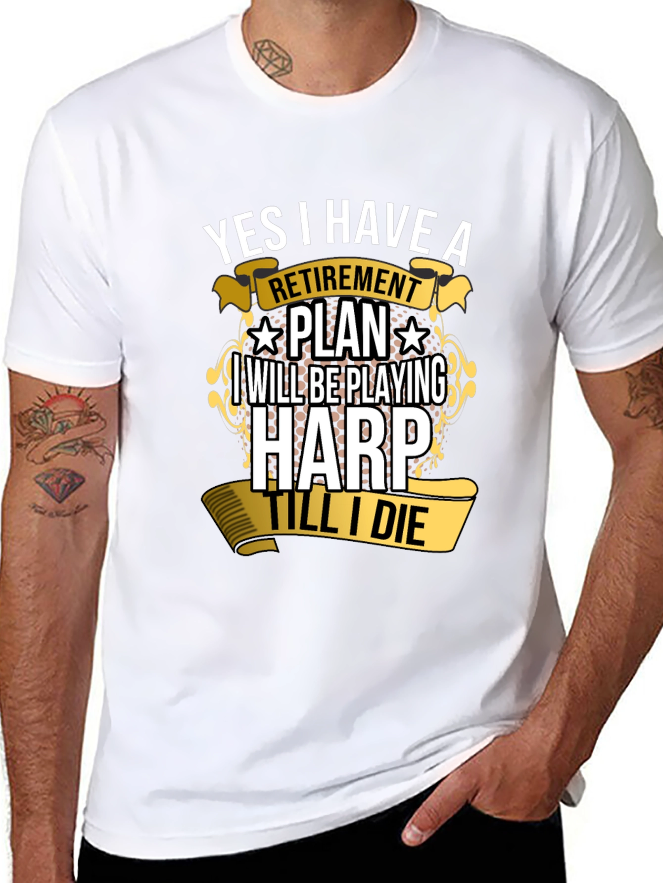 Retirement Plan Harp Player T-Shirt