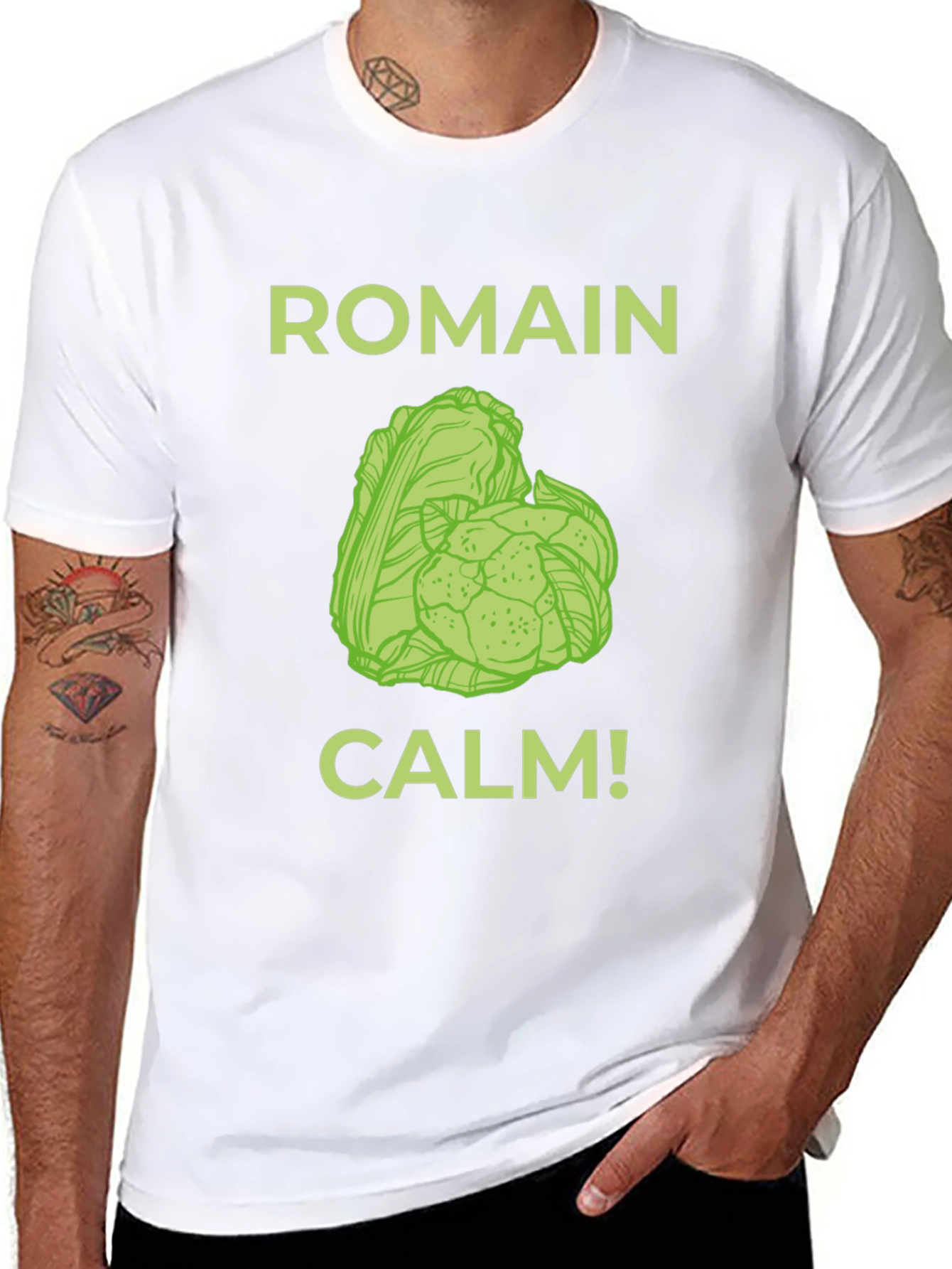 Romain Calm T-Shirt - Funny Foodie Tee