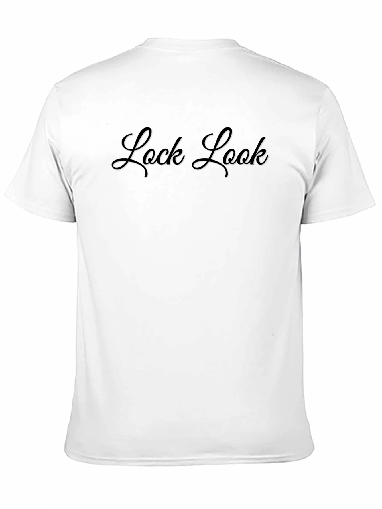Lock Look Black Cotton Graphic Tee