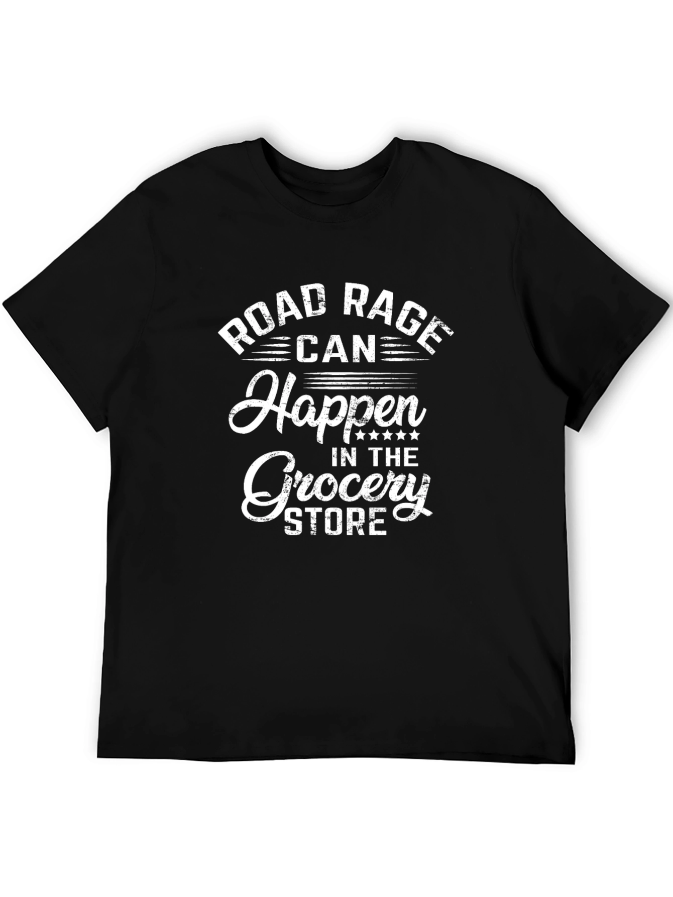 Road Rage Grocery Store Black Graphic Tee