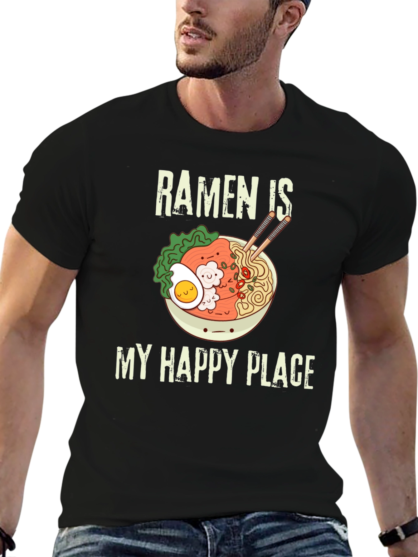 Ramen Is My Happy Place Graphic T-Shirt