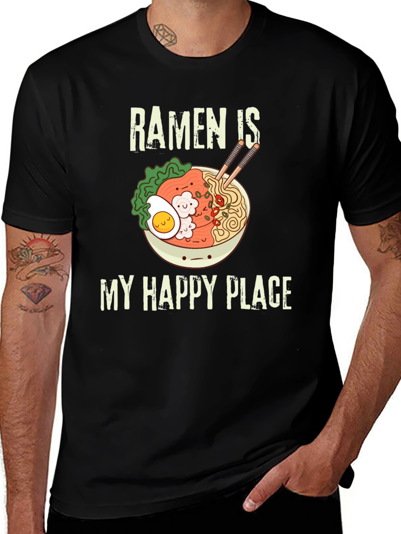 Ramen Is My Happy Place Graphic T-Shirt