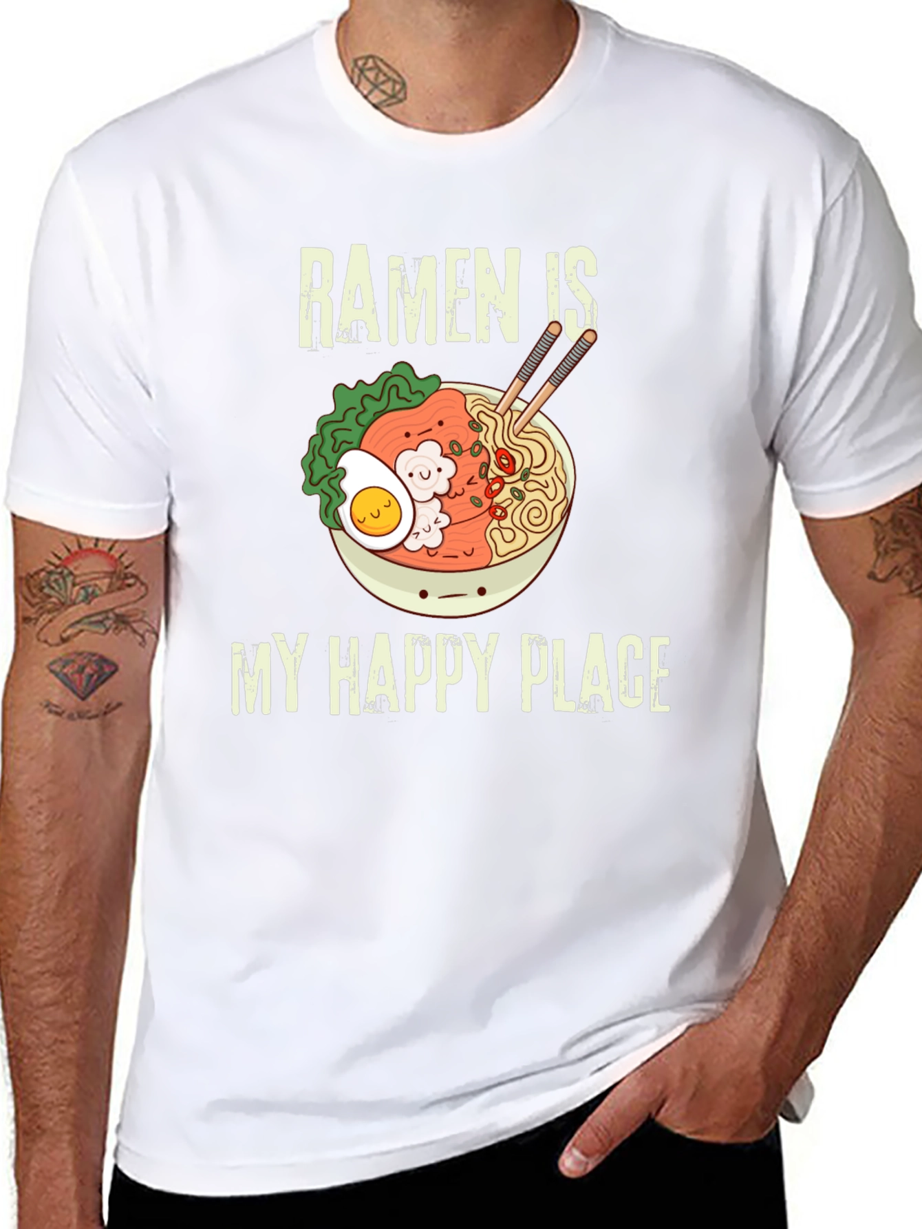 Ramen Is My Happy Place Graphic T-Shirt