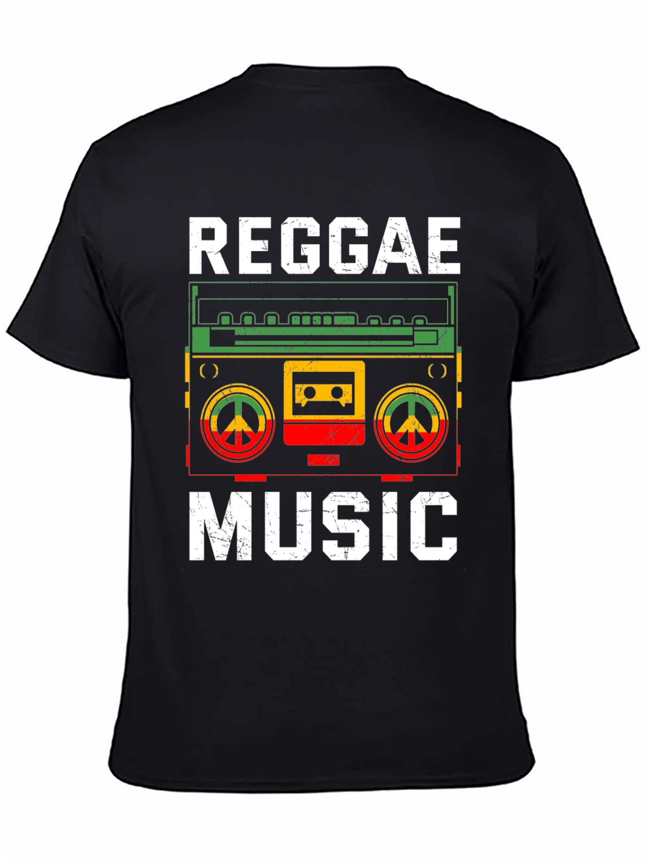 Reggae Music T-Shirt Retro Boombox Design
