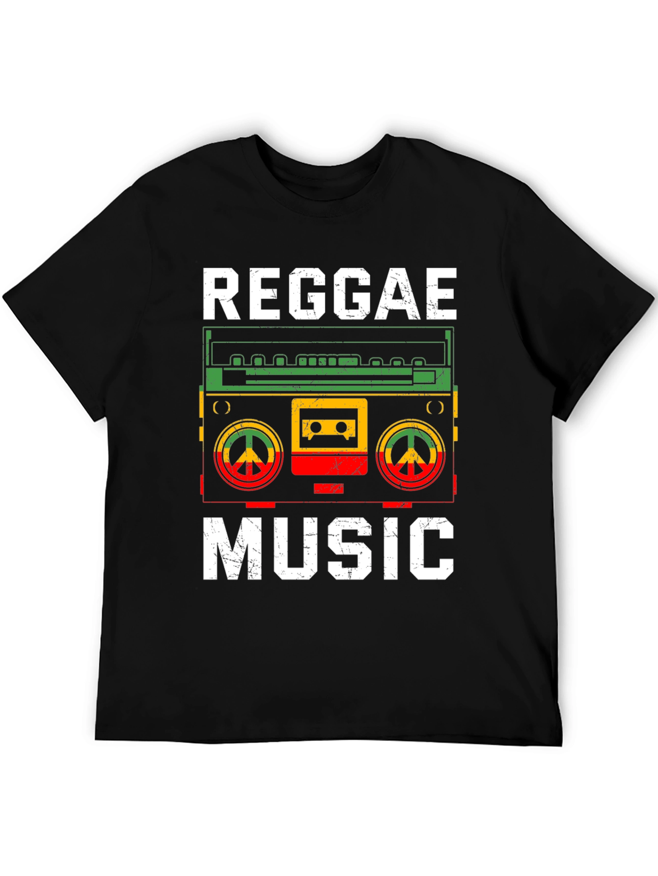 Reggae Music T-Shirt Retro Boombox Design