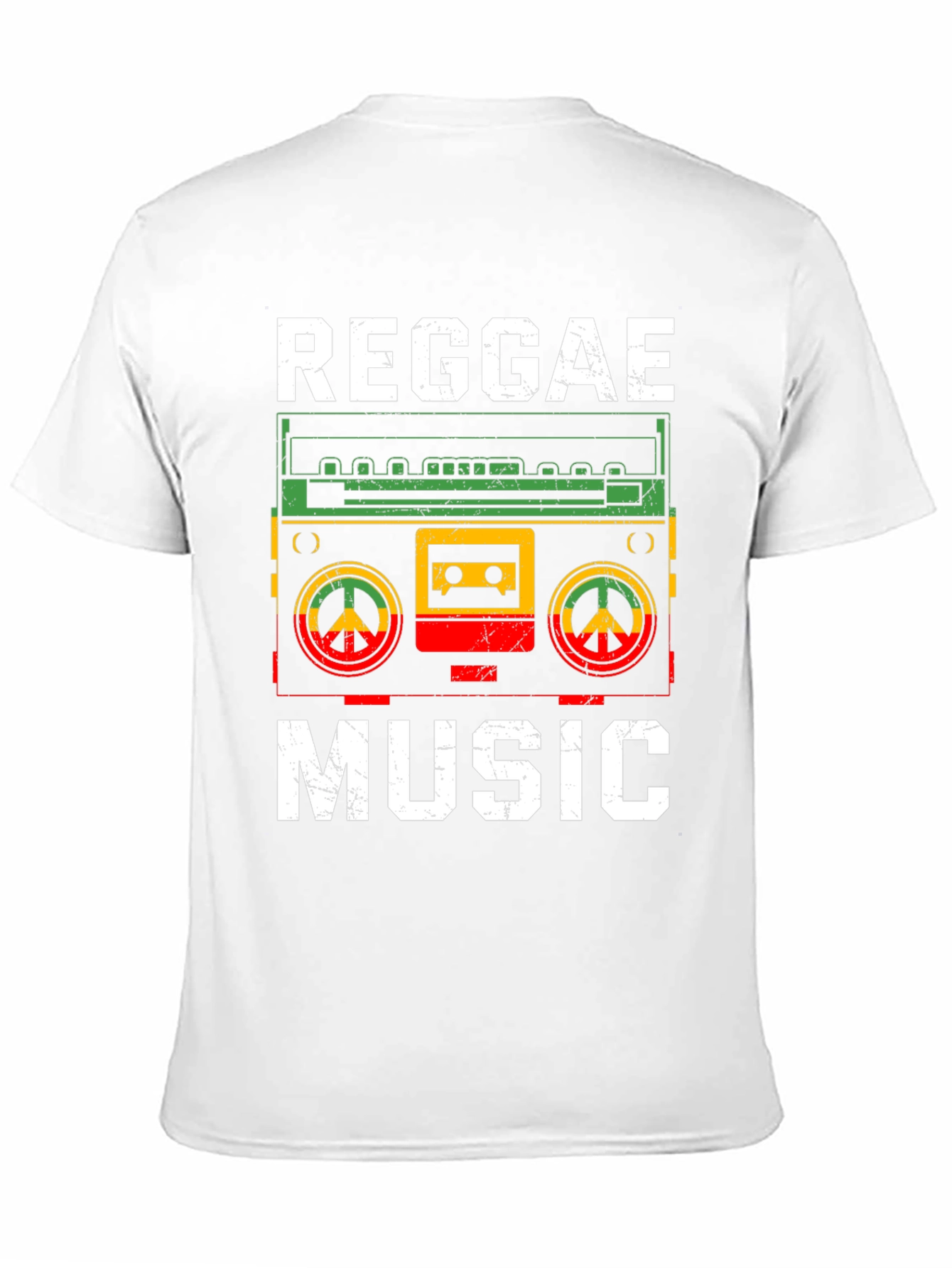 Reggae Music T-Shirt Retro Boombox Design
