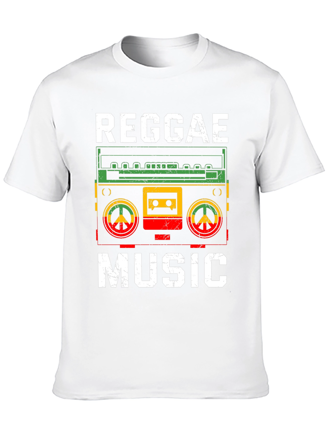 Reggae Music T-Shirt Retro Boombox Design