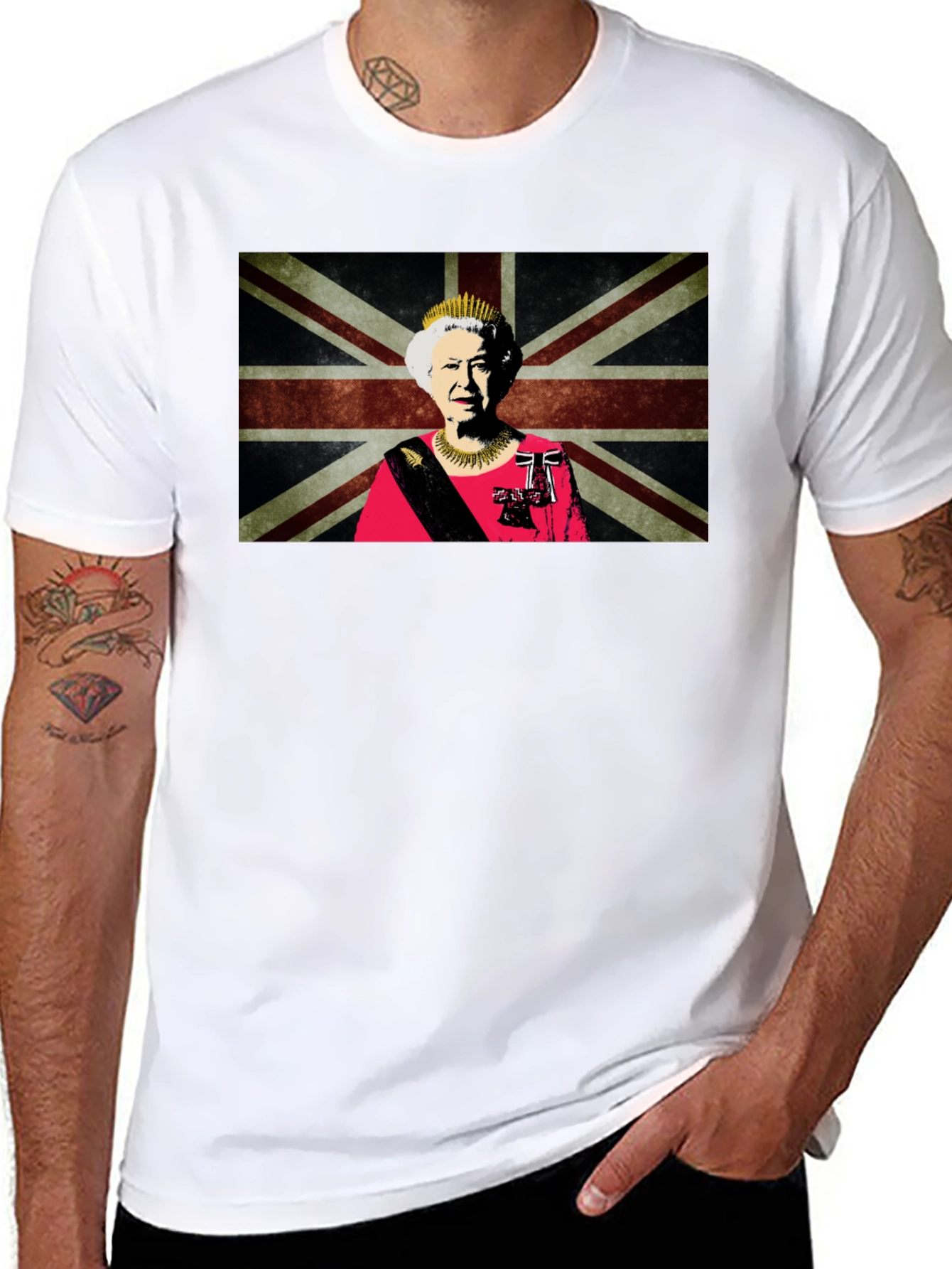 Queen Elizabeth Union Jack T-Shirt