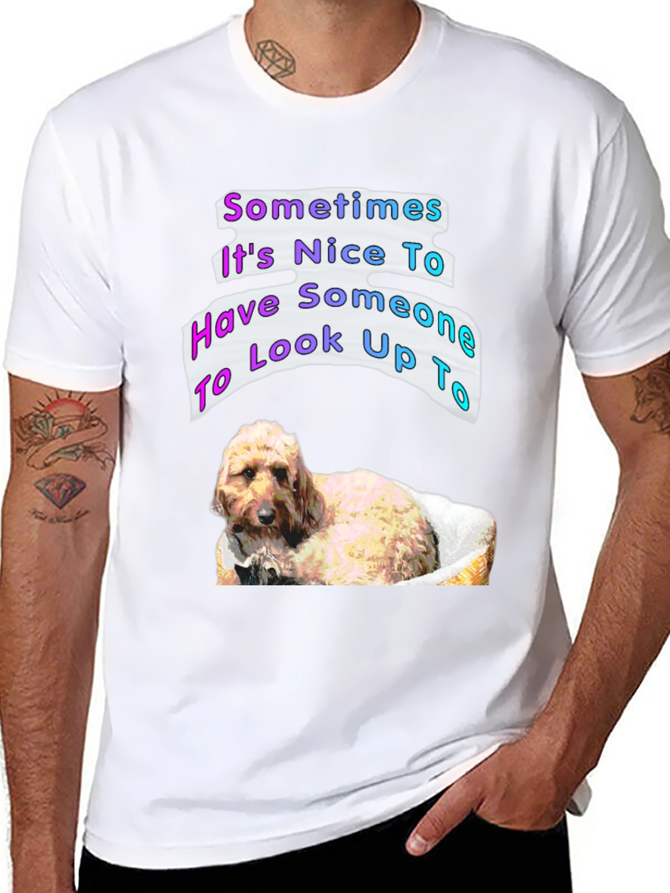 Dog Lover Graphic T-Shirt - Look Up To
