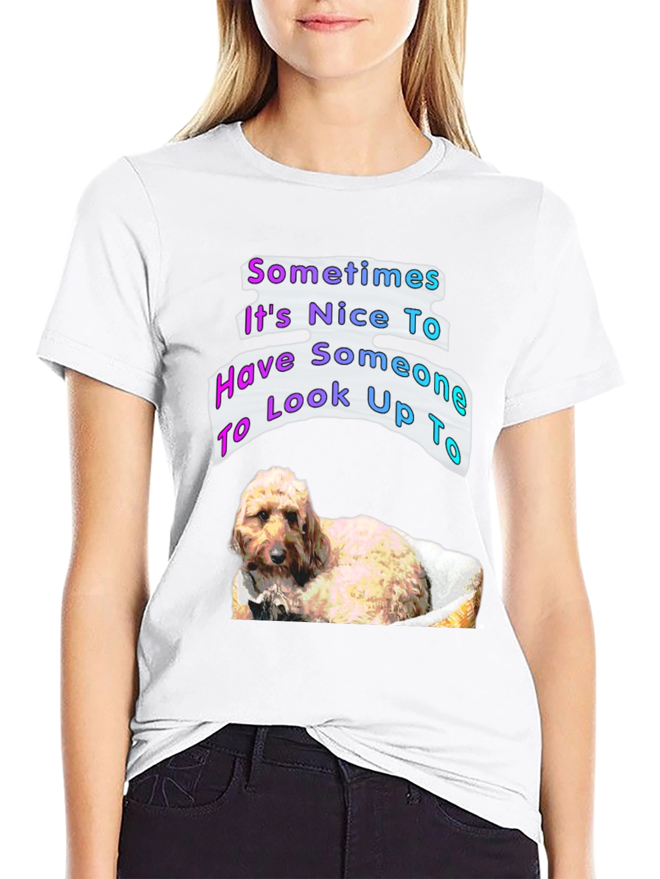 Dog Lover Graphic T-Shirt - Look Up To
