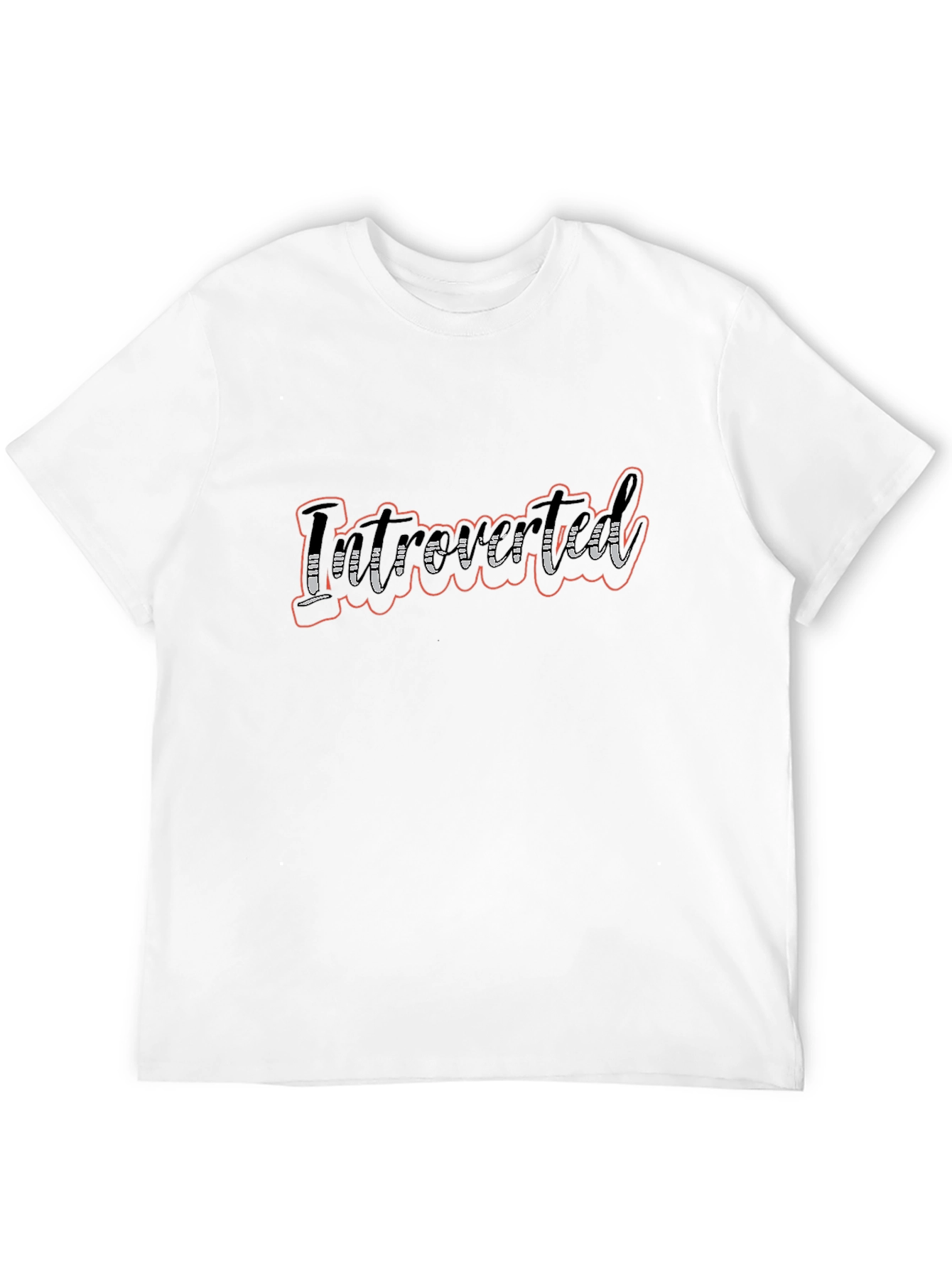 Introverted Black Graphic Tee