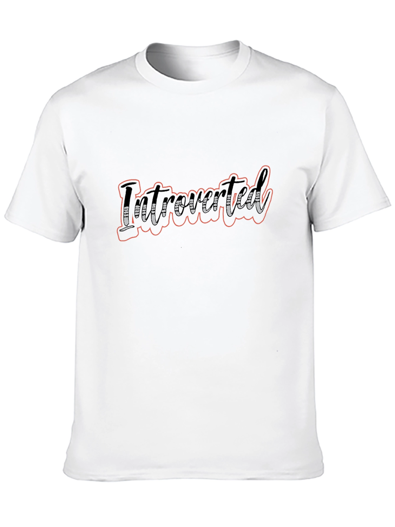 Introverted Black Graphic Tee