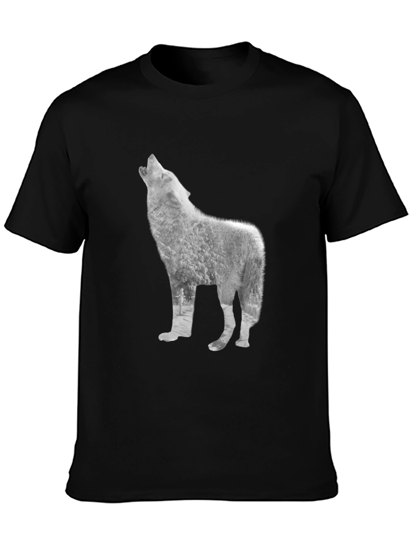 Wolf Graphic T-Shirt - Black