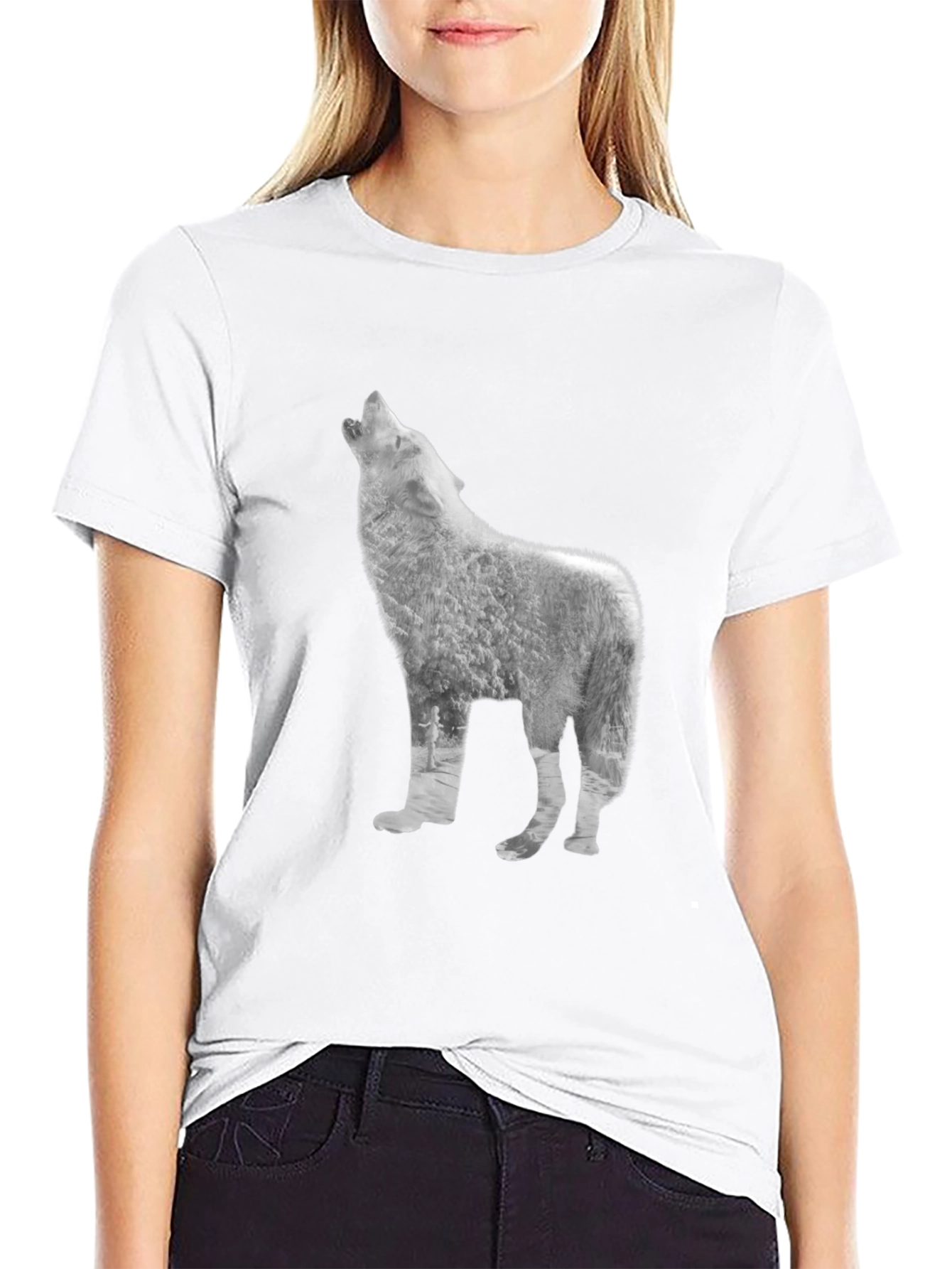 Wolf Graphic T-Shirt - Black