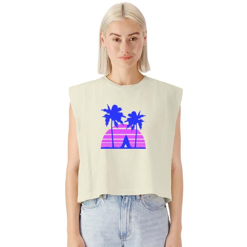 Tent Palm Trees Recreation Beach Vacation Outdoor
