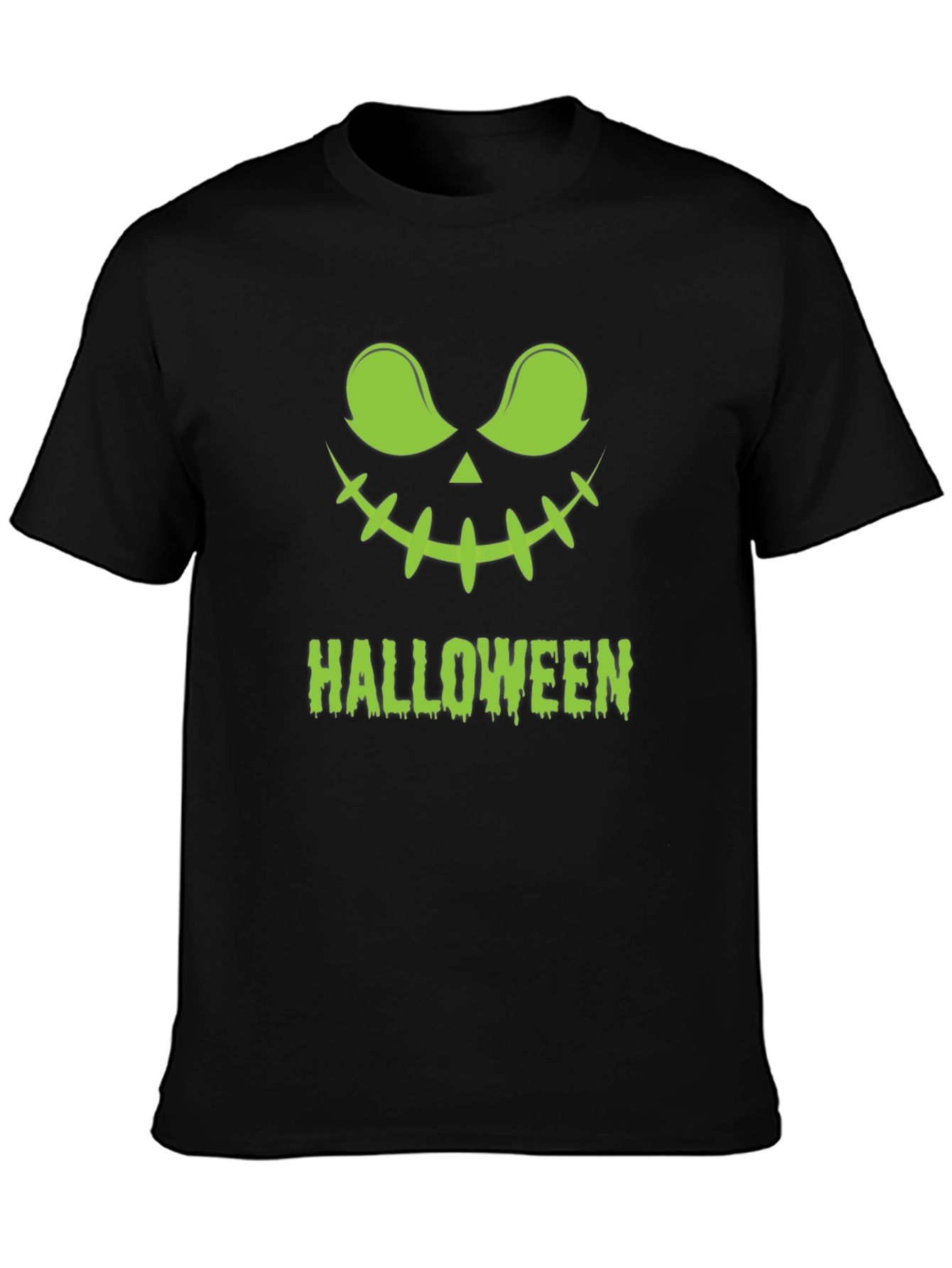 Halloween Jack-O-Lantern Graphic Tee - Black