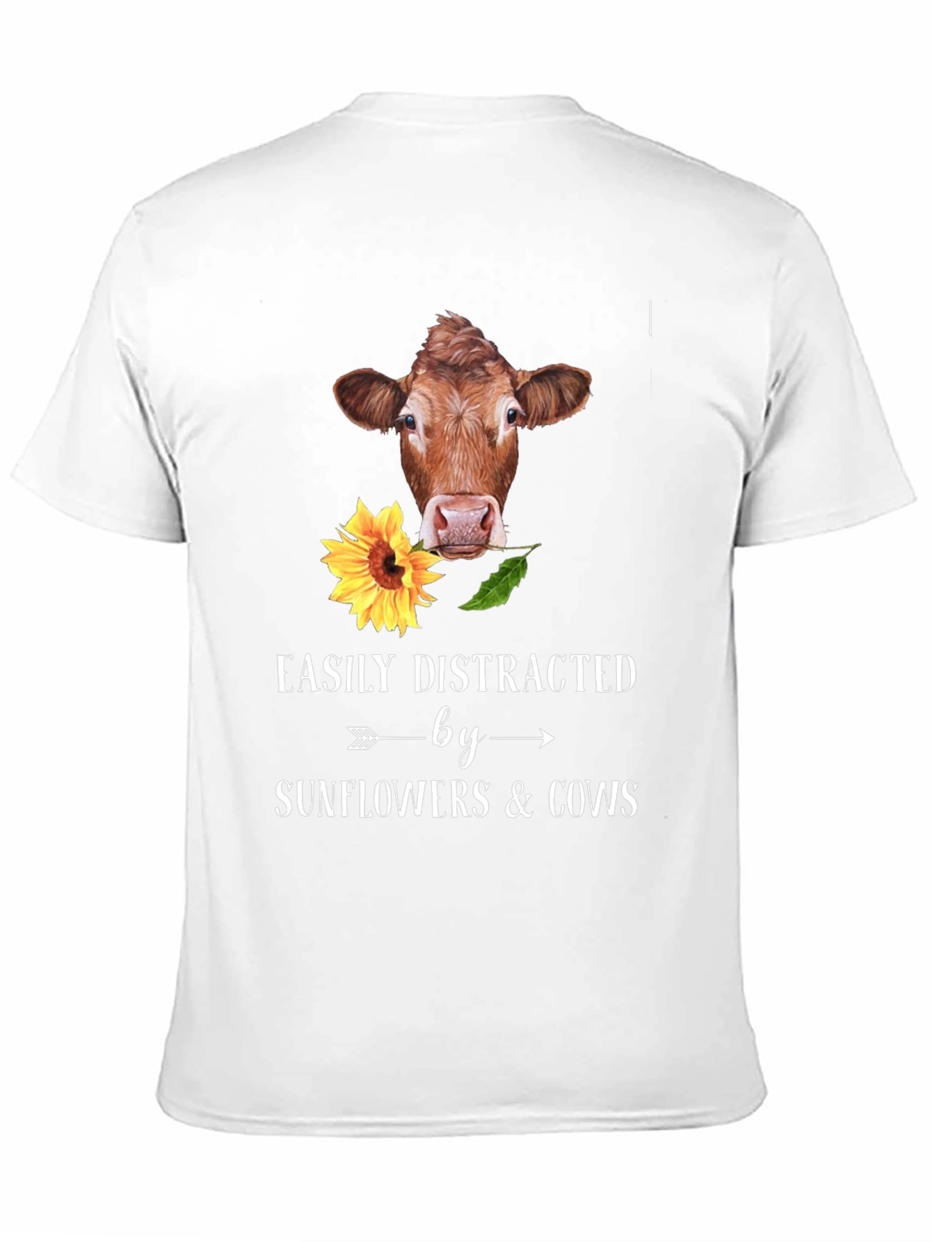 Easily Distracted By Cows & Sunflowers T-Shirt