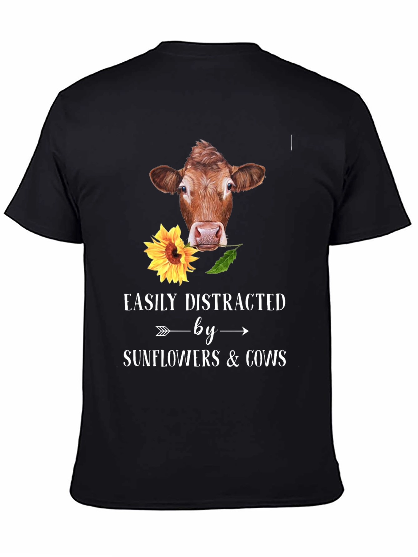 Easily Distracted By Cows & Sunflowers T-Shirt