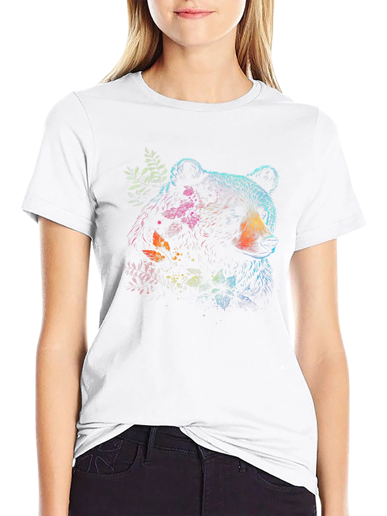 Bear Graphic Tee - Black