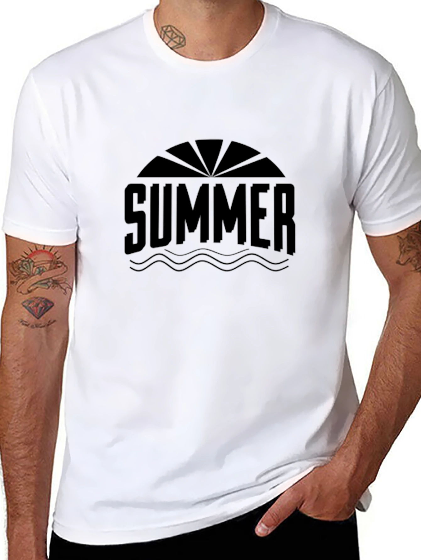 Summer Graphic Black T-Shirt