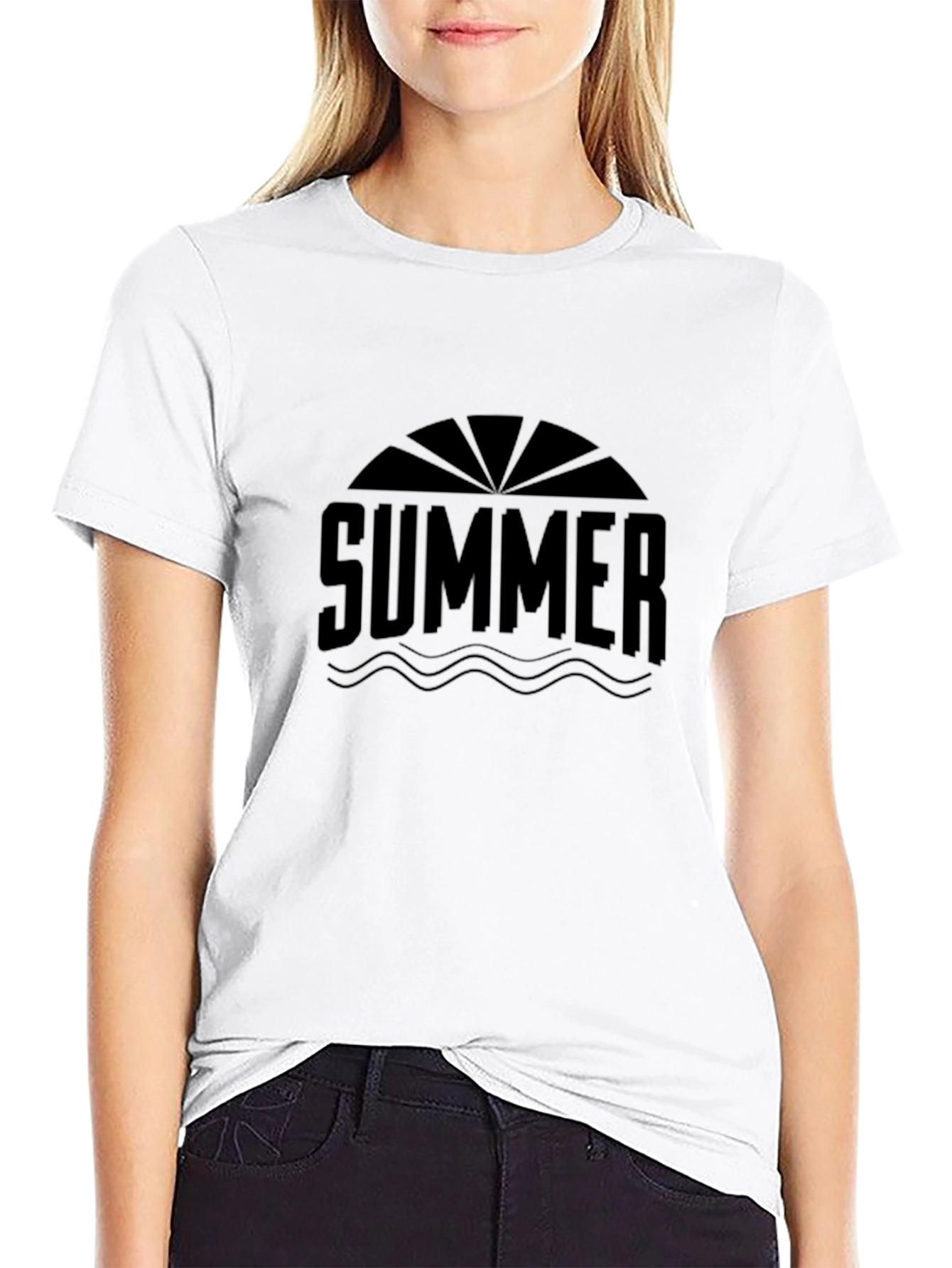 Summer Graphic Black T-Shirt