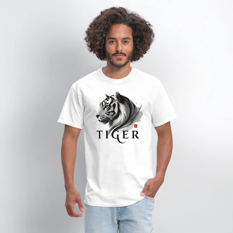 The Power Of A Tiger. With A Straight Direction