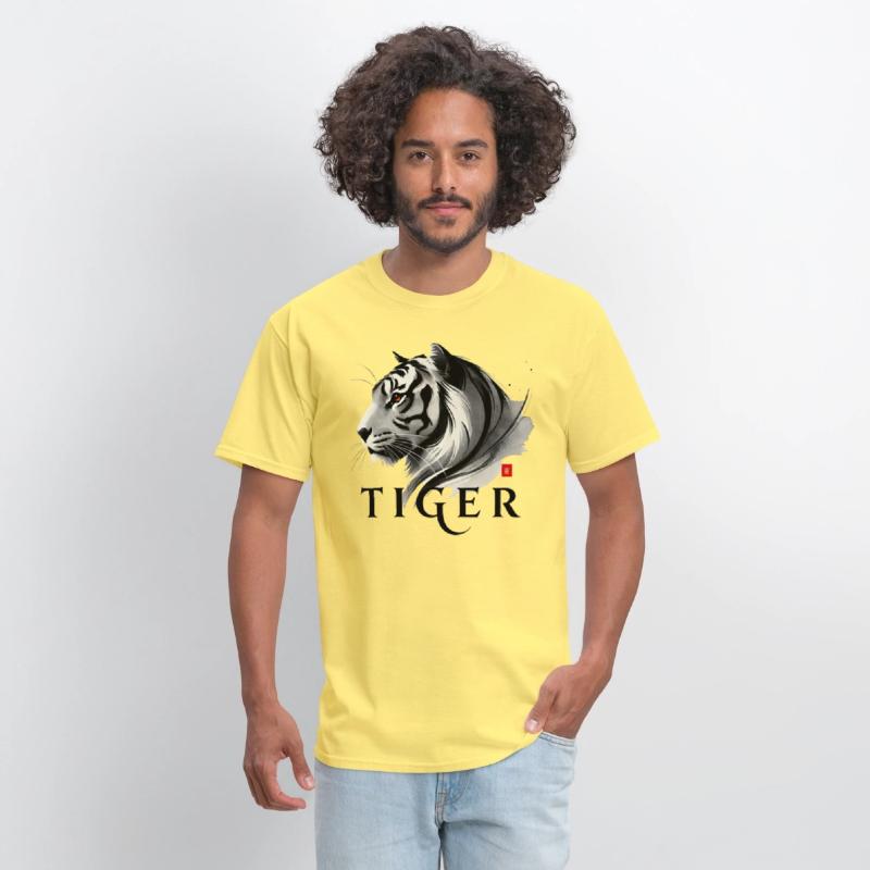 The Power Of A Tiger. With A Straight Direction