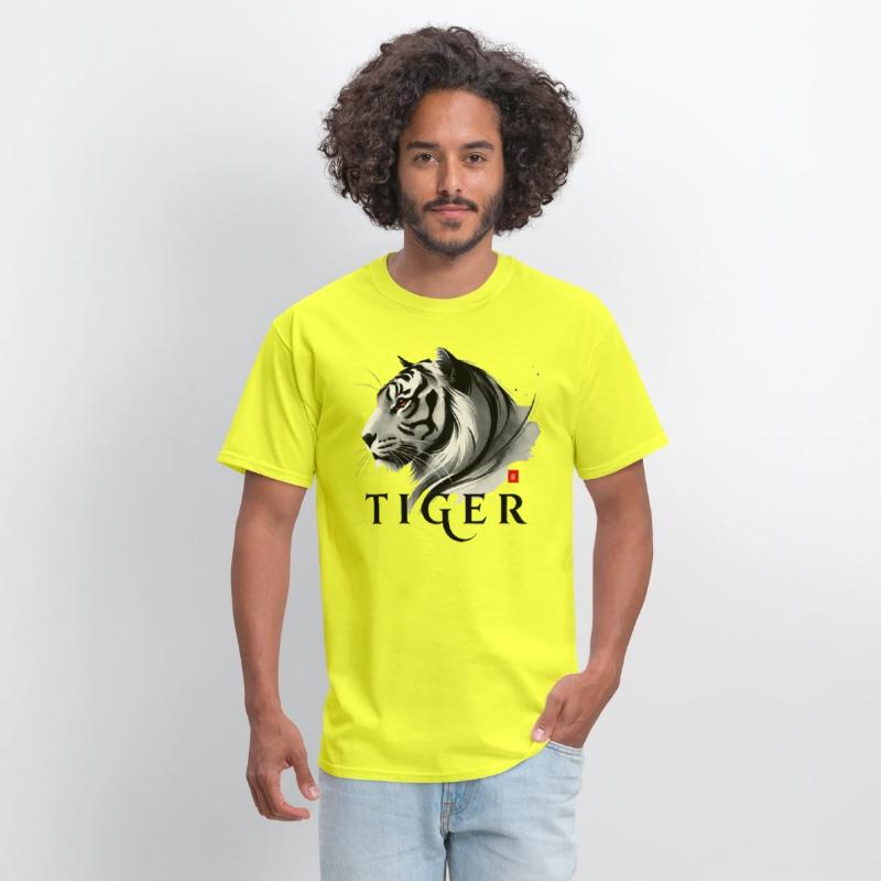The Power Of A Tiger. With A Straight Direction