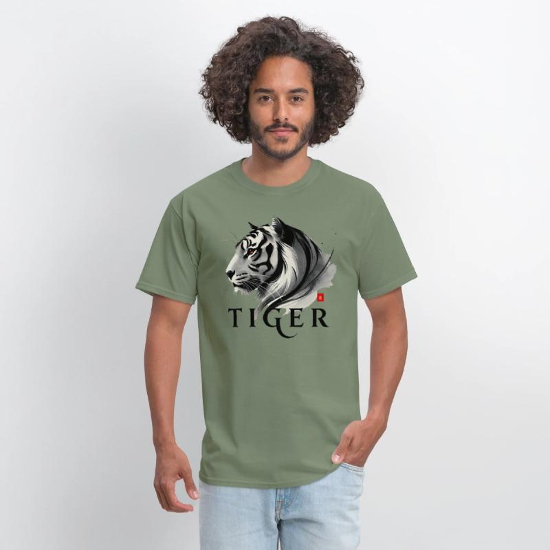 The Power Of A Tiger. With A Straight Direction